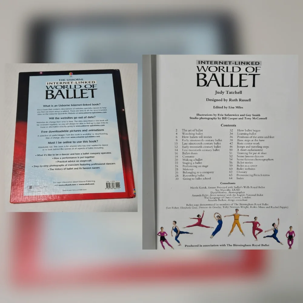 Usborne World of Ballet Book, guide to learning ballet, basic steps and more